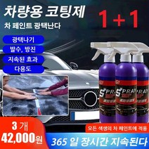 1+1 차량용 코팅제 자동차스크래치복구제 광택복원제 리무빙스프레이 색상 보호 스피드 코팅, 500ml*8