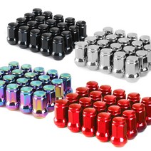 락모터스 자동차 락너트 P1.5XM12 현대 기아 스페셜키 휠너트 휠볼트 경량너트 락볼트 휠 타이어튜닝 차량용, 6각락너트(블랙), 1개