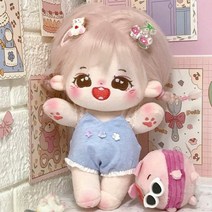 아이돌인형옷 솜인형만들기 꾸미기 탄산발포 유 복 여름한정 시리즈 선판매, 여름 한정 - 하늘색 롬퍼, 20cm
