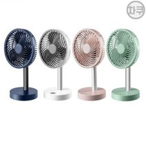 SOBE 미니 무선 선풍기 4단 풍속 자동회전, 화이트