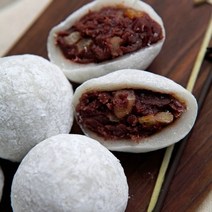 기타 [착한떡]쫄깃한 떡 속에는 직접만든 고소한 팥앙금이 가득든 수제찹쌀떡 60g*20개입 / 1200g, 백모호두찹쌀떡