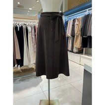 [르샵] (LB48SK070) 벨트 기모 버튼 A라인스커트