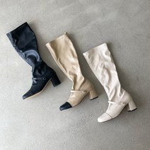 미스유 (신상)데일리한 배색콤비 롱부츠 심플 무난 hip 이쁜룩