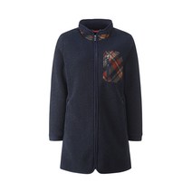 [크로커다일레이디] 체크 배색 포인트 집업 하이넥 점퍼 플리스