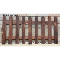 전원주택 대문 단독주택 야외 울타리 정원 도어 펜션 목재, 중등, 펜스길이100*80cm/탄화