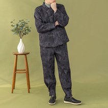 [디얼마미] 얼룩 남성 누빔 세트 남자 생활한복 빅사이즈 중년 아빠옷 맨즈