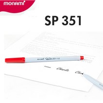 모나미 [모나미 파트너사] SP 351 수성펜 4색/수성사인펜, 351 적색