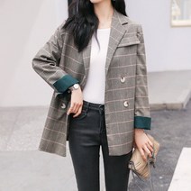 헤이슈 여성체크 자켓 자켓7106