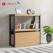 철망 스틸 2단책장 800 수납함, 블랙