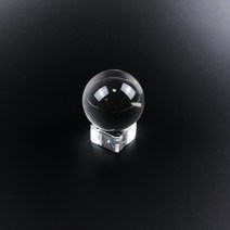 크리스탈 볼 스탠드 기념볼 사인볼 골프공 야구공 유리구슬 장식 전시 투명 받침대 30X30