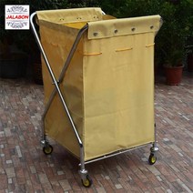 세탁물 운반 스텐 접이식 세탁 호텔 청소 카트 린넨, X형 짚차