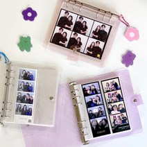 트윙클 인생네컷앨범 대용량 하루필름 인생네컷 정리 보관 6공 바인더 4컷 사진첩 커플 포토북, 트윙클 핑크 (기본속지: 4X6 원포켓 25P)