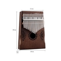 1721 키 kalimba 엄지 피아노 나무 mbira 바디 악기 액세서리 튜닝 해머 청소 천, 17 키 d