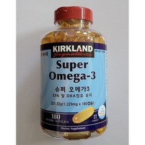 커클랜드 슈퍼 오메가3 1200mg 180캡슐X2병EPADHA, 단품