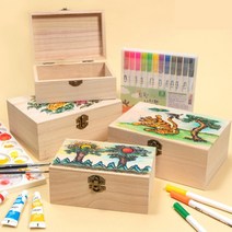 민화 나무 보석함 만들기 (소/중) 고급원목 보석상자 전통문양 색칠하기 모란도 일월부상도 원목 보석함, 민화 나무 보석함(소)_일월부상도