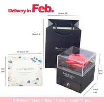 크리스마스 선물 포장 비누 꽃 상자 운반 가방 반지 귀걸이 목걸이 보석 창 저장 상자 결혼식 파티 발렌타인 데이 공예품, as pic, Style 36