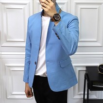 차이나카라 배색 린넨 자켓 FORJK5964