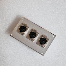 신길전자 XLR(캐논) 3구 SWITCHCRAFT 벽부판넬 조립품 알루미늄 플레이트 70 X 115 판금 벽 판넬 샷시판넬 특수 정밀 판금, 신길전자 XLR(캐논) 3구SWITCHCRAFT