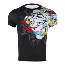 주짓수래쉬가드 도복 multicolor tiger 통기성 싸움 피트니스 mma jerseys 호랑이 무에타이 티셔츠 jiu jitsu rashguard boxing tight