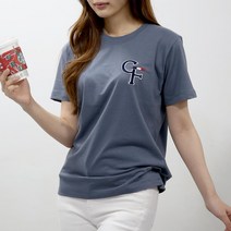 여자친9 [당일발송] 영문 볼륨자수 (S~2XL) 소프트 반팔티셔츠 22칼라-국내제작