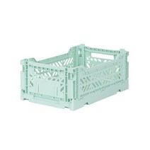 아이카사 폴딩박스 S warm mint 웜민트 수납박스 수납바구니 수납함 정리함, 1개