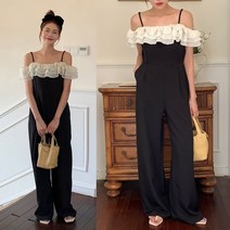 오트아 프릴 오프숄더 점프슈트