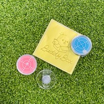 프리미엄 고급형 골프 볼마커 수평기 수평계 수평볼마커 모자 클립, 빨강