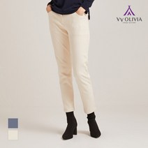 올리비아로렌 비비올리비아 우븐 일자핏 팬츠_VVCDLWWA171