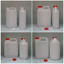 플라스틱통 사각통 1L 2L 4L 5리터 물 약수 폐수 식수 기름 물엿 젓갈통, 5L각 (빨강캡)