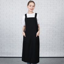 검정 X형 폴리 롱앞치마 미용실 카페 네일 AE26LL, AE26LL 검정