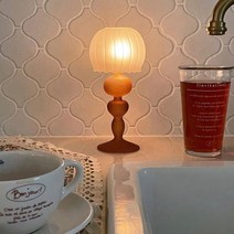 빈티지 브라운 글라스 캔들 홀더