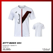 테크니스트 남녀공용 반팔티셔츠 화이트 21TT-8223WH 배드민턴 커플 탁구 스쿼시 테니스