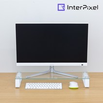인터픽셀 강화유리 모니터 받침대 IMT-G01 모니터선반 강화유리거치대 두께5T, 단품