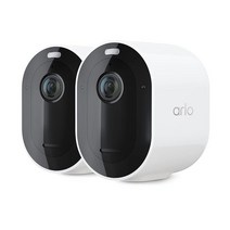 Arlo Pro 5S 2K 스포트라이트 카메라 - 2팩 - 보안 카메라 무선 실외 듀얼 밴드 Wi-Fi 컬러 나이트 비전 양방향 오디오 주택 보안 카메라 주택 개조 화이