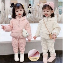 루라줌) 아기 유아 아동 키즈 돌아기 두돌 어린이 겨울옷 다이아몬드 반집업 깔깔이 상하복세트 등원룩 어린이집 트레이닝 상하세트 배기팬츠 겨울 상하복 세트 어린이집 외출복 여벌옷