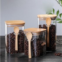 라다리아 커피 원두 밀폐 보관 용기, 1200ml(스푼 포함)