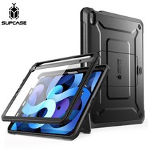 Supcase 아이패드 미니 6세대 8.3인치 케이스 보호필름 펜홀더 스탠드 태블릿케이스 2021, 블랙