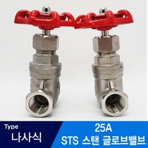 STS 스텐 나사식 글로브 밸브 KC 10K 25A, 1개