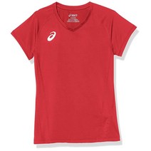 ASICS 여성용 청소년 스핀 서브 배구 저지 반소매, Large