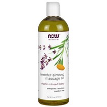 NOW Lavender Almond Massage Oil 나우푸드 라벤더 아몬드 마사지오일 473ml, 1팩