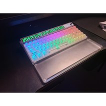 저소음 무선 기계식 키보드 KT68 스마트스크린 핫스왑 투명키캡 블루투스 텐키리스 TKL, 레인보우 케이블 추가, 스마트스크린 화이트(투명)