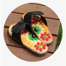 실내용지압슬리퍼 천연옥 공장 의료용 혈액순환 발바닥혈자리 슬리퍼