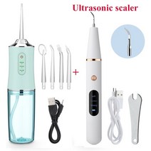 물치실 치아세정기 물칫솔 워터 치실 휴대용 구강 충전식 치과 제트 모델 탱크 방수 클리너, 조합1
