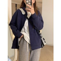 미스치프 마르디메크리 마르디 론론양모 안감 두꺼운 삼각형 옷장 오버핏 후드 아우터 웨어 여성용 스타일