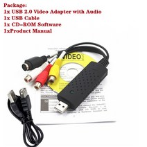 비디오테이프usb변환 화질개선 초고화질 usb2.0 vhs to dvd 변환기 아날로그 비디오를 디지털 형식으로 변환 오디오 비디오 dvd vhs 기록 캡처 카드 품질 pc, 협력사, 검은 색