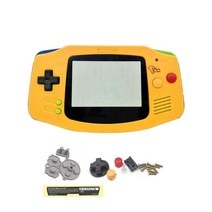 타프쉘 게임 보이 어드밴스 쉘용 풀 세트 교체 하우징 쉘 전도성 고무 패드 버튼 셸 GBA IPS 케이스, [08] Clear Green