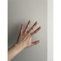 미니 볼드 러프 왁스카빙 925실버 핸드메이드 링