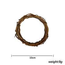 10/15/20cm 화이트 등나무 반지 인공 꽃 화환 말린 프레임 크리스마스 홈 장식 DIY 웨딩, [04] B-10CM