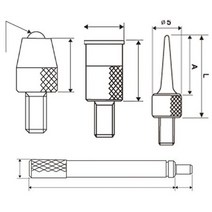 기타 생활 잡화미쓰토요 다이얼인디게이터 인디게이터악세사리, 4023106 /901312/3x7.3mm, 상세페이지 참조