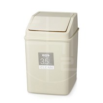 코멕스산업 코멕스 클린푸쉬휴지통 3.5L 베이지 쓰레기통 분리, 1개, 상세참조